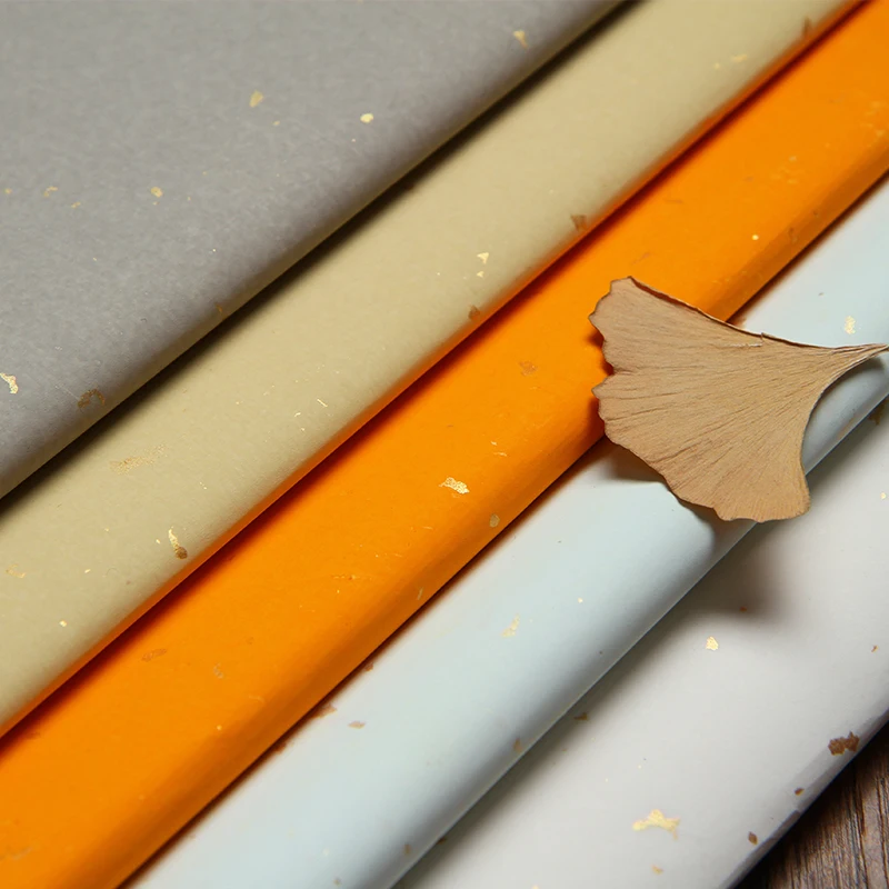 Золотая фольга Пастельная бумага Xuan толстая с рассеянными золотыми пятнами