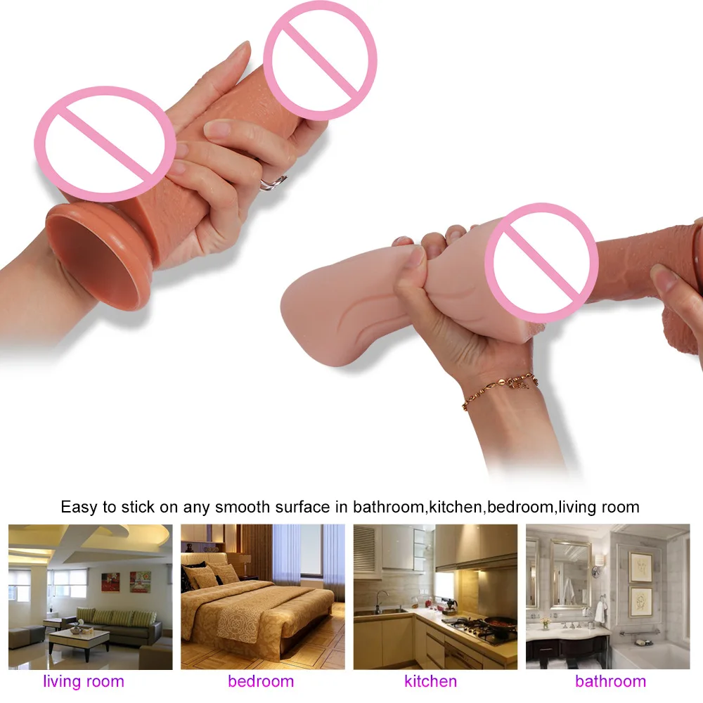 Реалистичный огромный фаллоимитатор с двойной головкой искусственный пенис