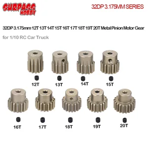 Металлическая Шестерня SURPASS HOBBY 32DP, 3,175 мм, 12T 13T 14T 15T 16T 17T 18T 19T 20T, для 110 радиоуправляемых машинок, грузовиков