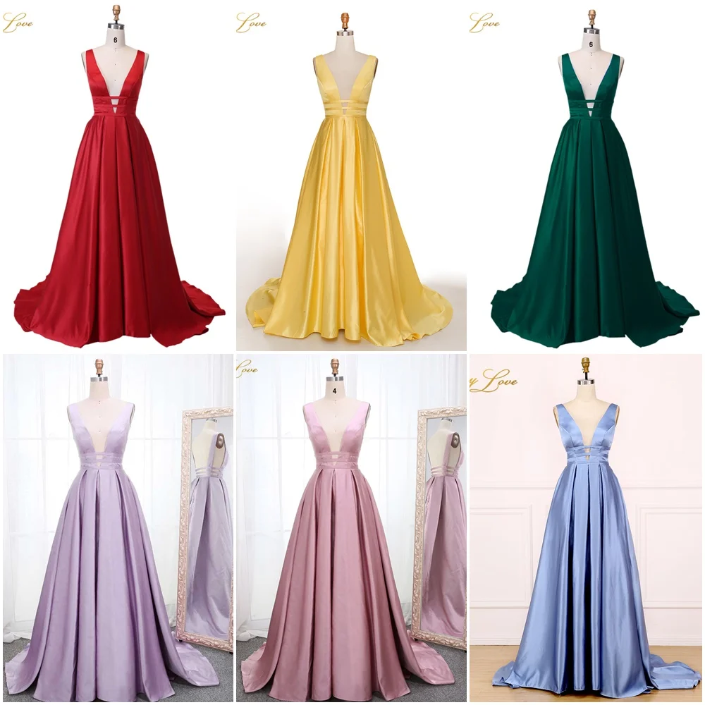 Сексуальные красные вечерние платья с v образным вырезом и открытой спиной