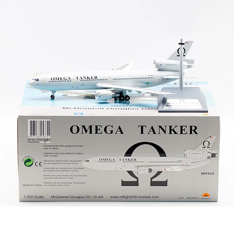 1:200 для дугласова DC-10-40 N974VV Омега танкер авиакомпаний литья под давлением модель