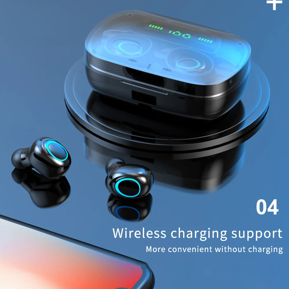KISSCASE S11 наушники вкладыши TWS с 5 0 bluetooth отпечатков пальцев Сенсорный 9D игровая