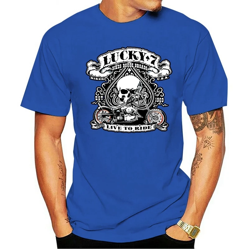 

Short Sleeve Motorrad Biker Rocker Tattoo Live To Ride All Sizes Men 2021 Fashion 100% Cotton O-neck T-shirt