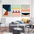 Минималистичные геометрические узоры Morandi, скандинавский мраморный холст, живопись, настенный художественный принт, современные домашние картины для декора комнаты