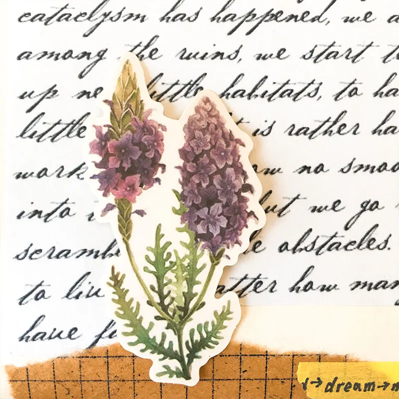 7 шт./упак. Винтаж цветы бумажная наклейка для творчества ремесло Скрапбукинг