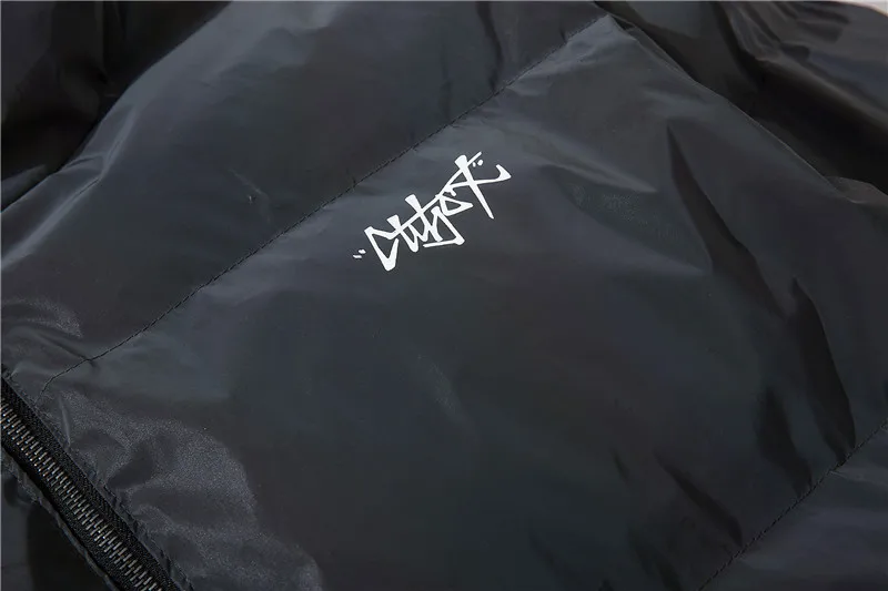 Зимняя мужская хип-хоп Ночная Светоотражающая парка с капюшоном, Двусторонняя одежда, Толстая теплая ветрозащитная хлопковая стеганая верхняя одежда, пуховое пальто