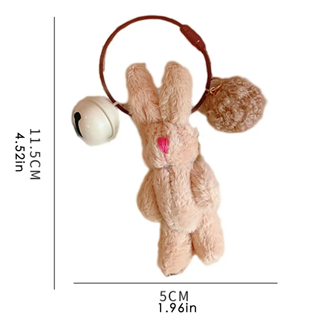 

Fashion Cartoon Cute Pendant Plush Doll Bear Rabbit Bag Pendant Soft Cute Accessories Car Bag Charm Keychain For Girls