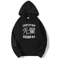 japanese streetwear fashion hoodie men certified senpai hoodies anime manga sweatshirt women autumn winter fleece sweatshirts