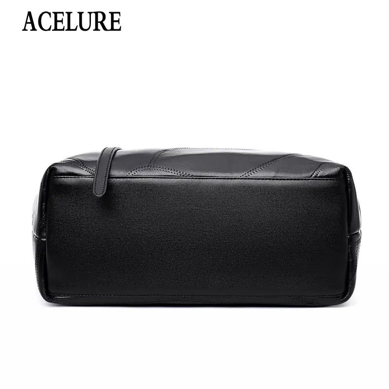 

ACELURE Solid Color High Capacity Casual Tote Bags for Women Fashion All-match Handbag Soft PU Leather Large Ladies Shoulder Bag