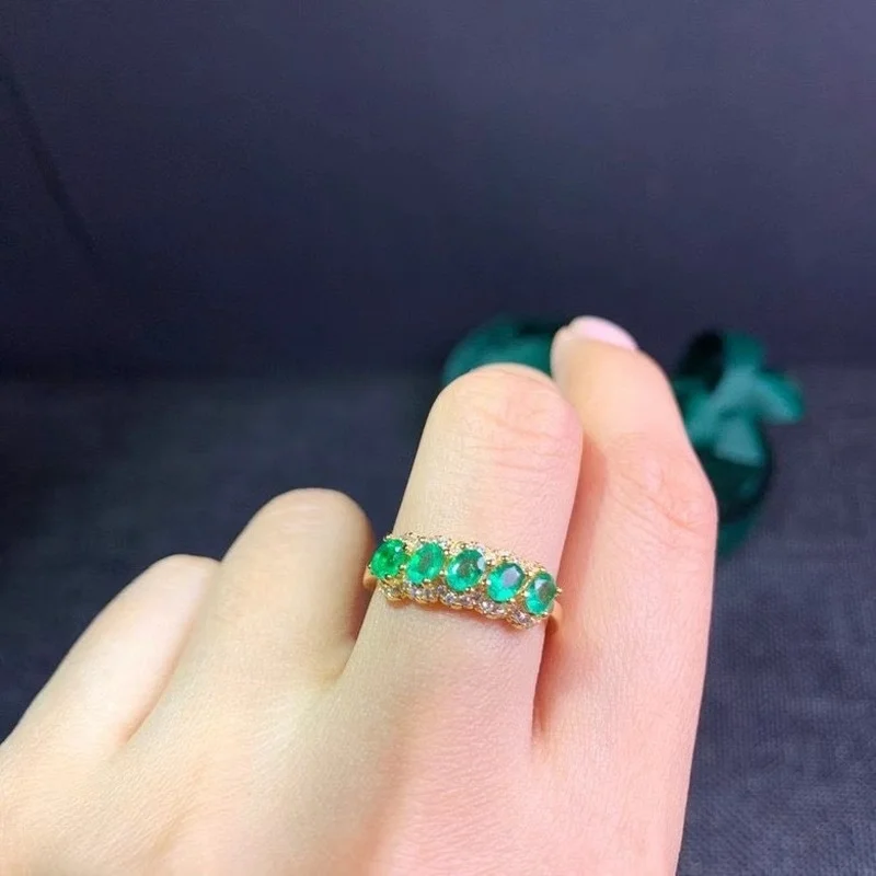 Натуральный искусственный камень 3*4 мм и пять шт. с камнем класса AAAA кольцом из