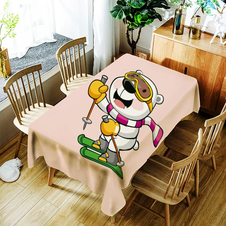 

Printing can be optional washable decorative household waterproof tablecloth