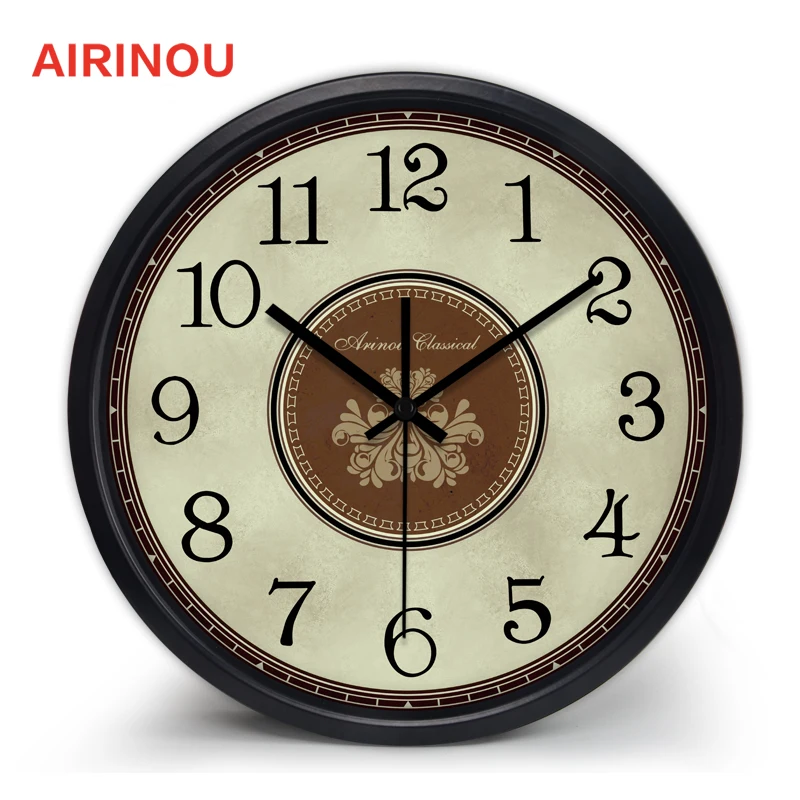 Новинка В стиле ретро настенные часы качество не тикают звук чтобы увидеть