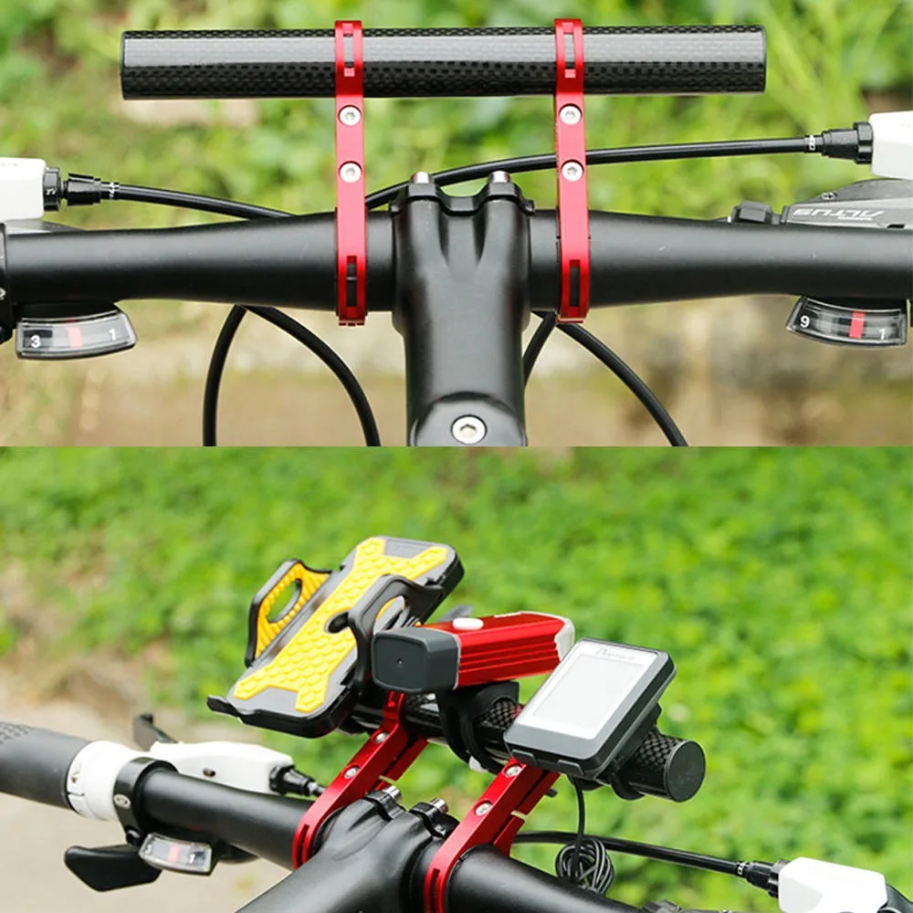 

Bicycle Handlebar Accessories Extender Bracket Bike Headlight Mount Bar Computer Holder Lamp Support Rack Alloy Fiber Stand