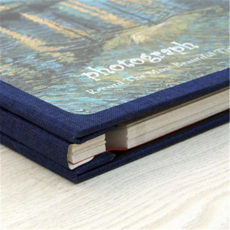 

16 Inch DIY Handmade Photo Album Art Creative Photo Album Nostalgic Movie Nostalgic Style Wedding Gift Self-Adhesive Photo Album