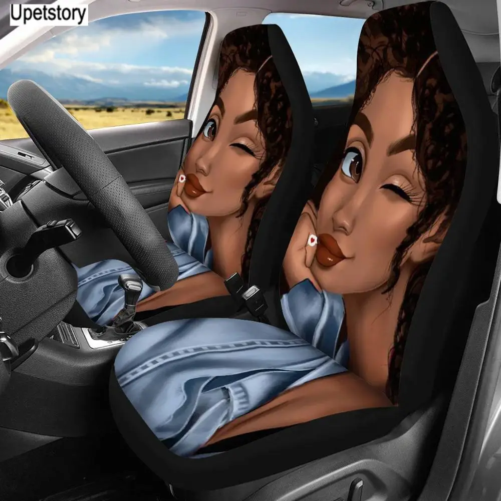 

Универсальные чехлы для автомобильных сидений с Африканским принтом для девушек, чехлы для автостайлинга, автомобильные полноразмерные За...