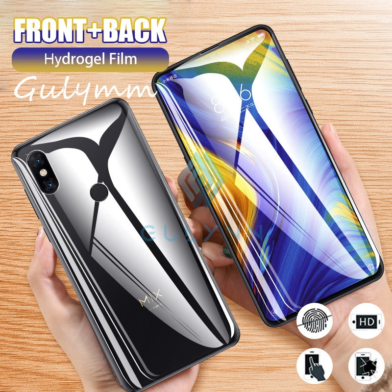 Передняя + задняя Гидрогелевая пленка для Xiaomi Mi 9 9T Pro Mix 2S 3 A3 Note 10 Lite Redmi 8 7 защита
