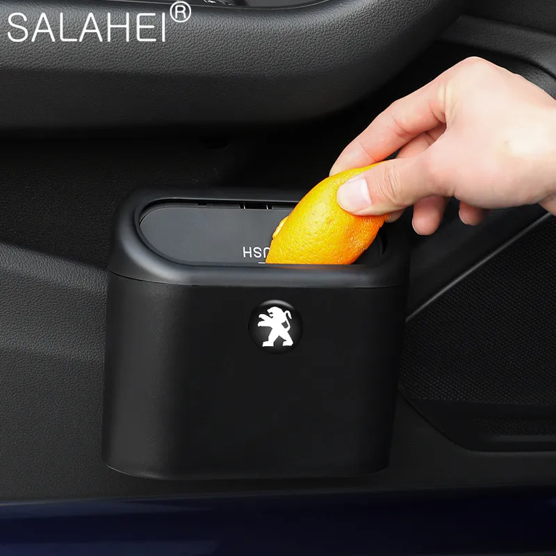 

Multifunction Fashionable Stylish Creative Portable Car Trash Bin Portable Rubbish Can For Peugeot 508 308 206 307 207 407 2008