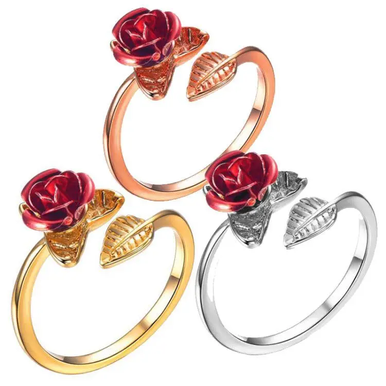 

Delicate Flower Ring Opening Adjustable Ladies Ring Silver Plate Flower Ring Flower Wedding Engagement Ring