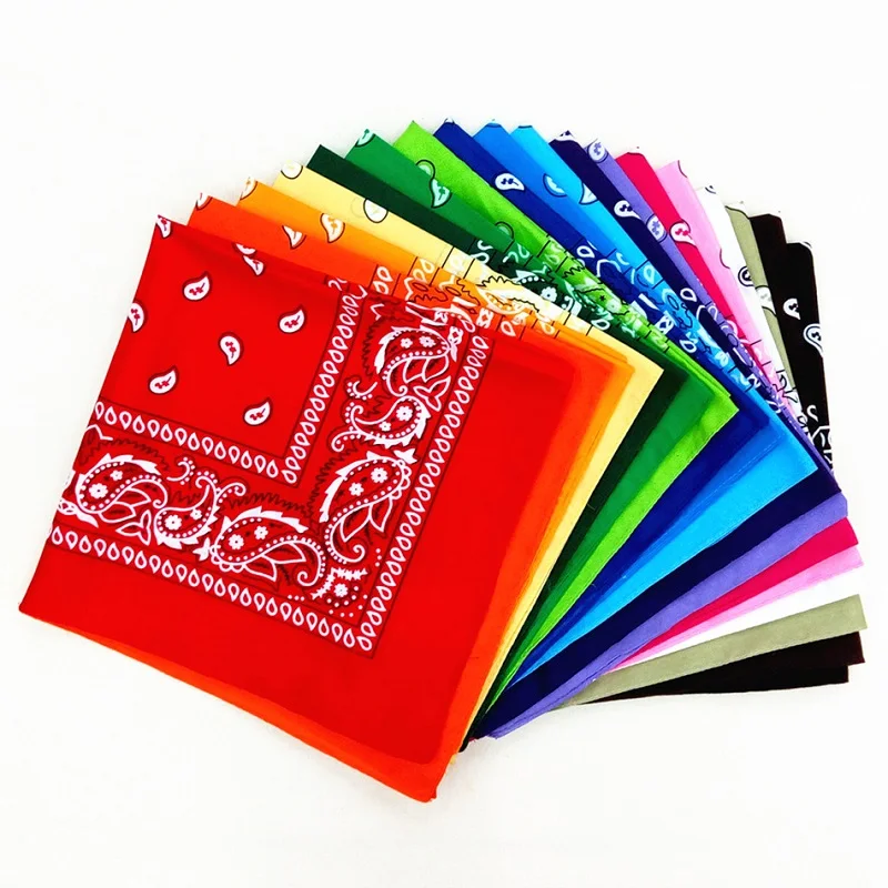 

Bandana Kerchief Unisex Hip Hop Turban Headwear Sports Neck Scarf Wrist Wraps Paisley Square Scarf Handkerchief Hair Accessories