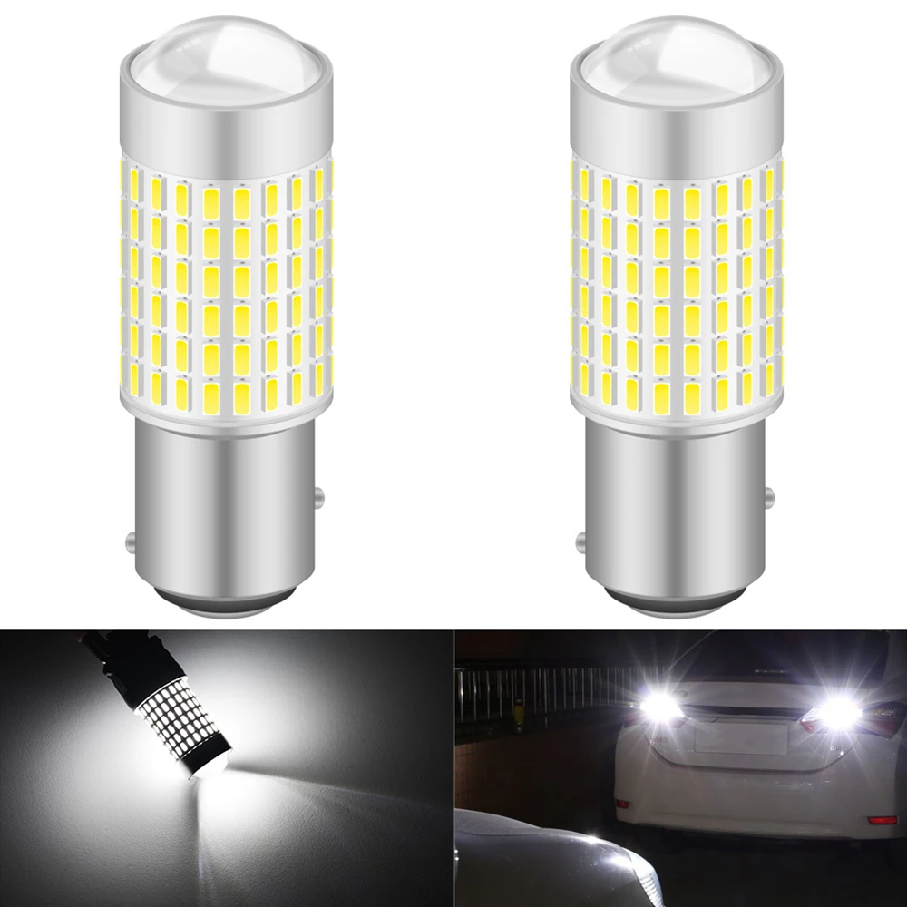 2 шт. Автомобильные светодиодные 1157 BAY15D 144 SMD красные огни стоп сигналы стояночные