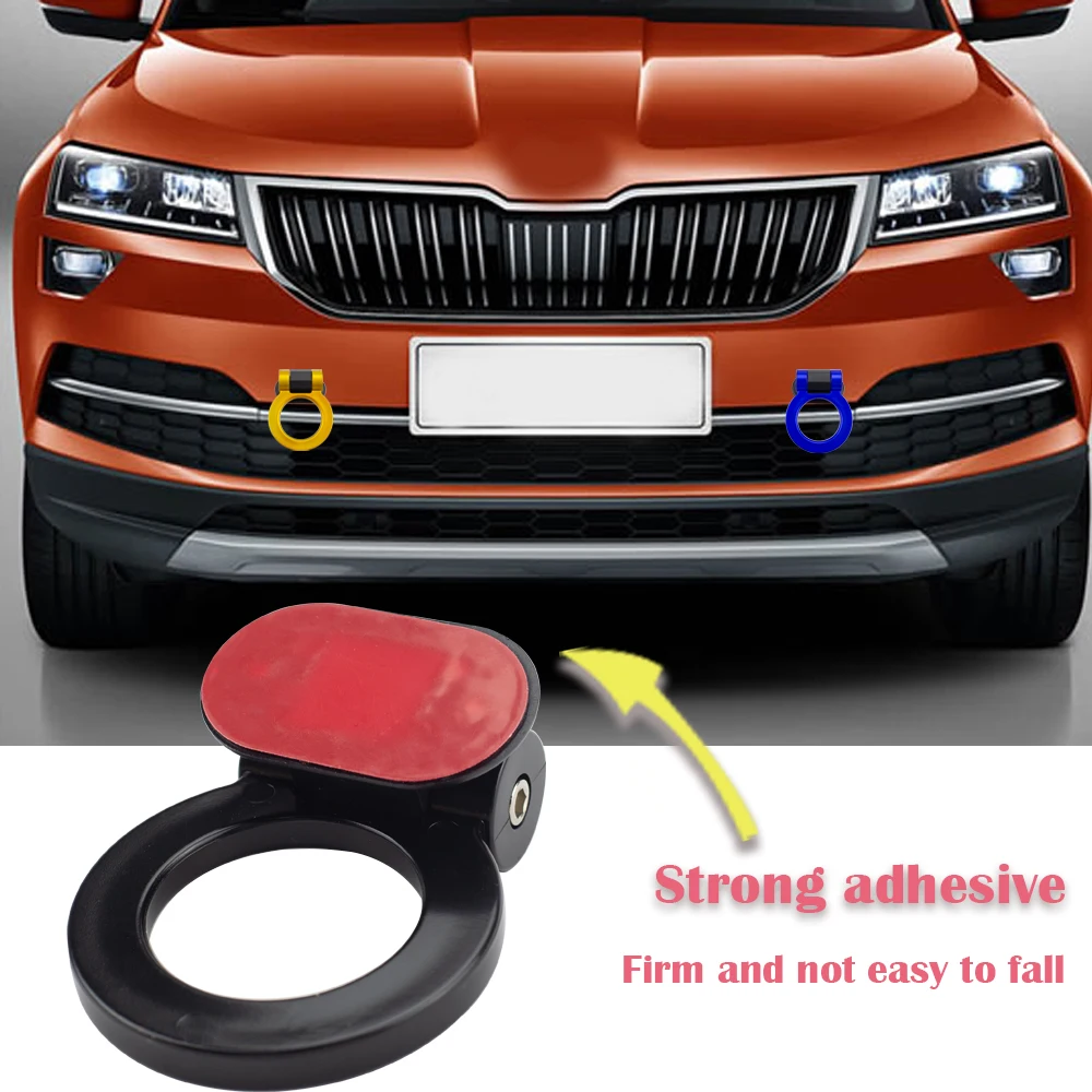 

Автомобильный крючок для буксировки, декоративный крючок в форме кольца, Универсальный Крючок для прицепа паста для автомобиля, имитация у...