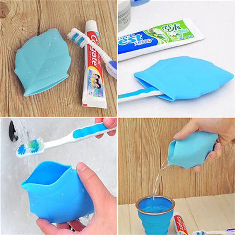 Креативная Складная Мягкая силиконовая листовая форма бутылки с водой