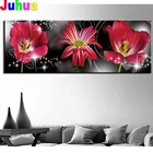 5D алмазная живопись сделай сам, красный цветок маргаритки, 3d вышивка крестиком, полная круглая Алмазная мозаика, вышивка крестиком, домашний декор,