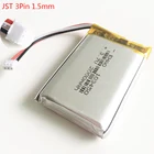 103450 3,7 V 2000mAh аккумуляторная батарея с JST 1,5 мм 3-контактный разъем lipo полимерный литий для gps-навигатора DVD электронная книга камера