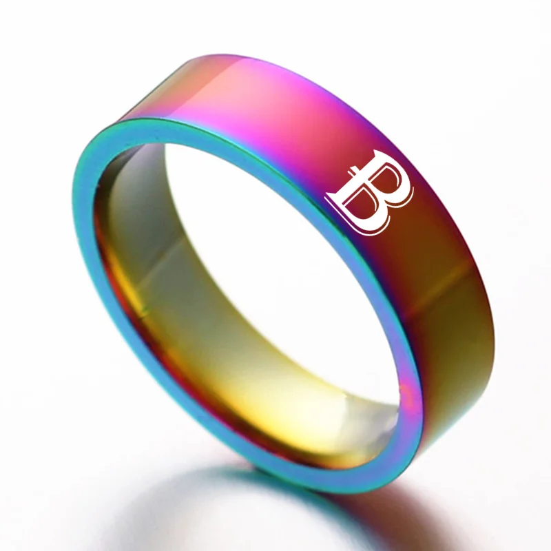 

Personalised Initial Ring Engrave A to Z Alphabet Stainless Steel Signet Blank Plain Ring Band 12 Zodiac Ring For Men and Women