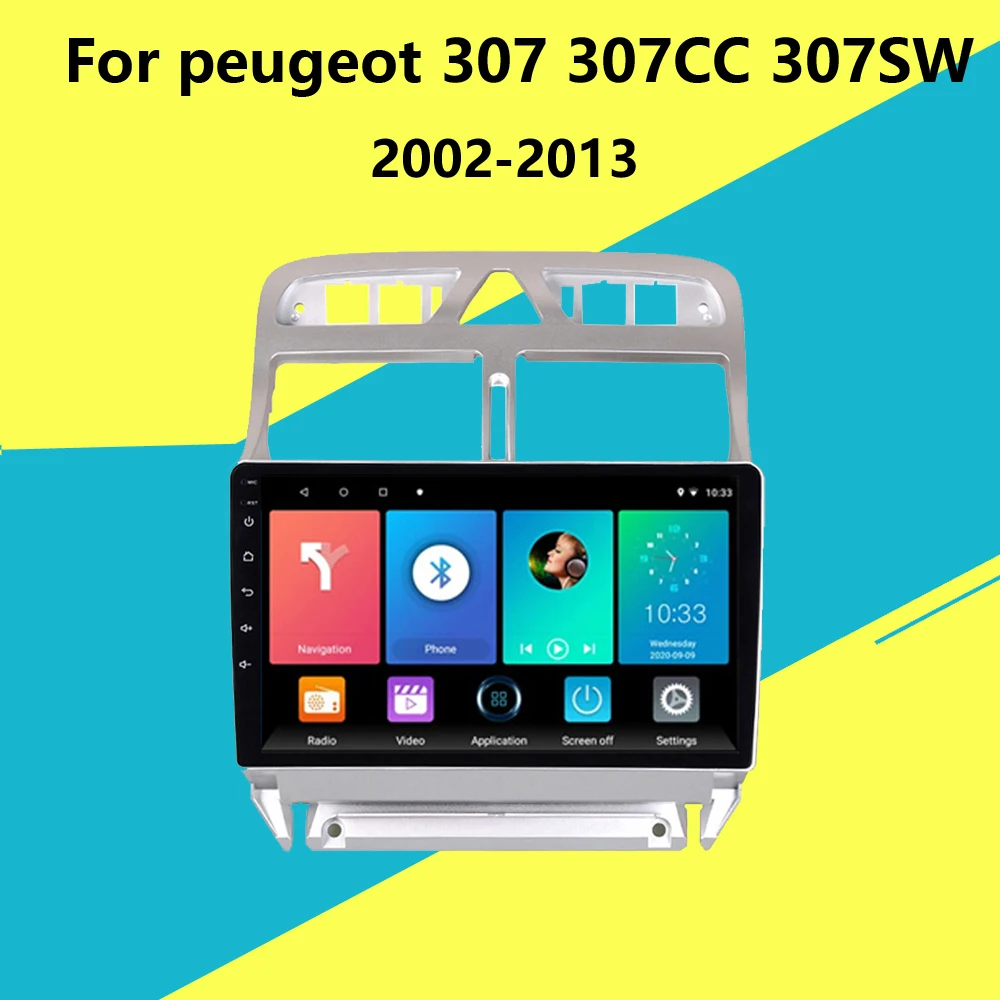 2 Din Android автомобильный мультимедийный плеер WIFI FM GPS Навигация стерео для Peugeot 307 307CC