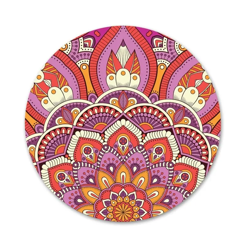 

COLORFUL MANDALA art Badge Brooch Pin Accessories For Clothes Backpack Decoration gift