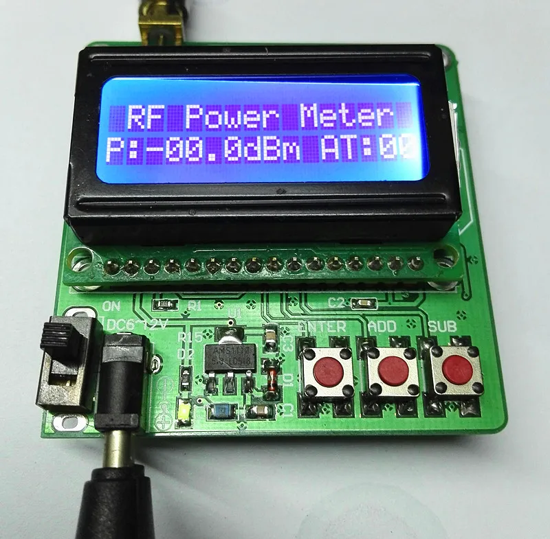 Измеритель мощности DYKB 1-600 МГц RF 75 ~ 16 дБм цифровой ЖК-дисплей значение затухания