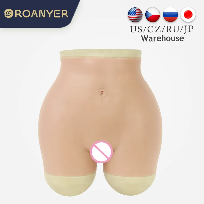 ROANYER женскую одежду силиконовый реалистичный хип повышение трусики киска