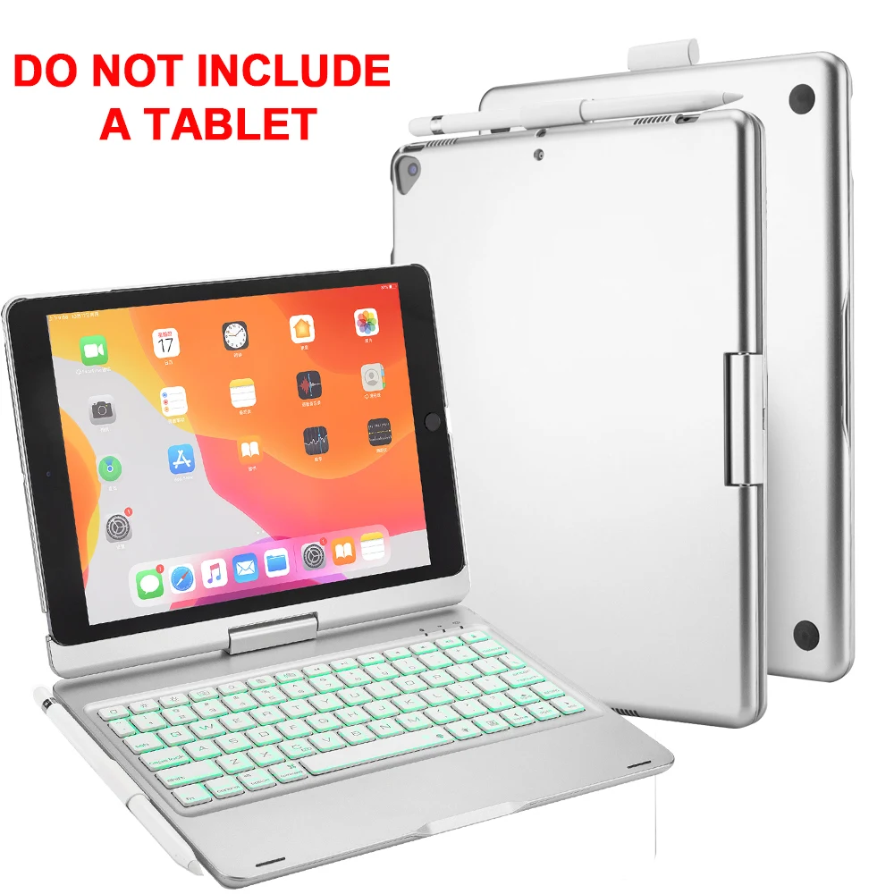 Для iPad 10 2 2019 Pro 5 дюймов 2017 USA беспроводная клавиатура с поворотом на 360 градусов