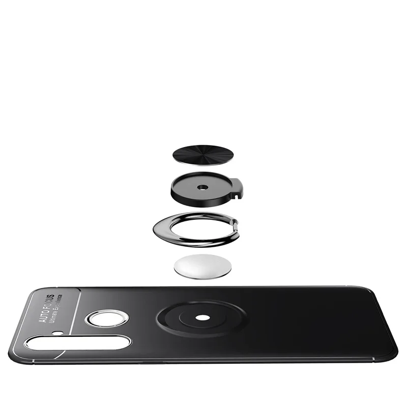 Противоударный чехол для OPPO Realme 5, чехол, магнитный кольцевой кронштейн, мягкий матовый Силиконовый чехол для телефона, чехол для realme5