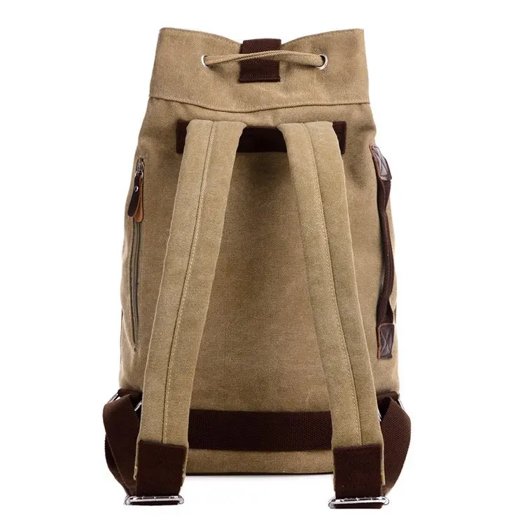 

Canvas Sports Backpack Men's Basketball Bucket Bag Leisure Letter Travel Backpack