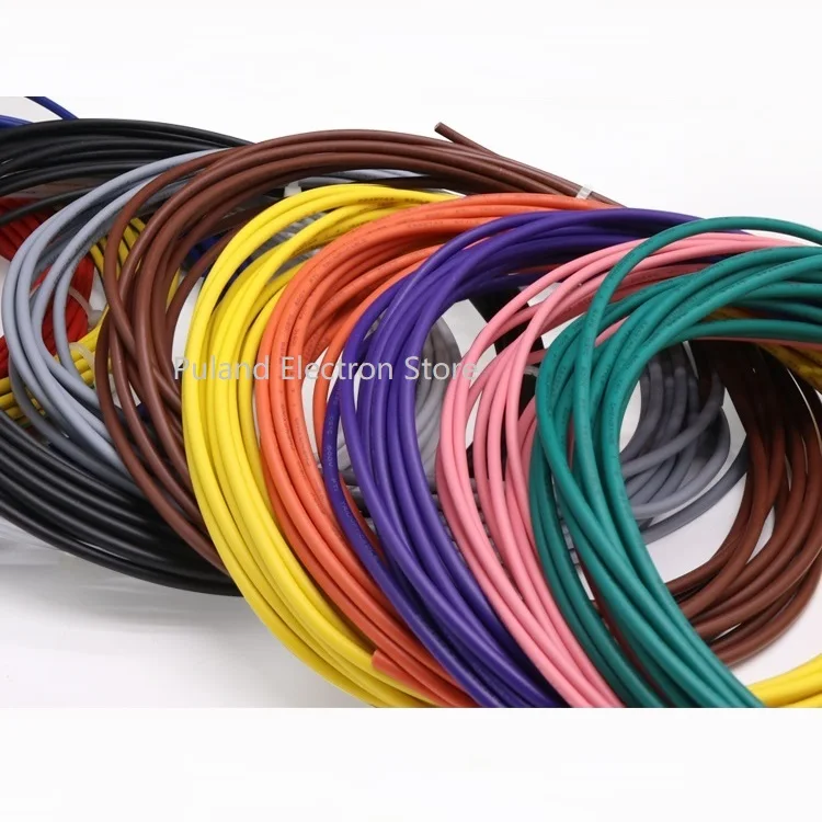 10AWG UL1015 PVC Wire OD 5.1mm Insulated OFC Tinned Copper Electron Conductor Cable Lamp Environmental DIY Line Colorful 600V |