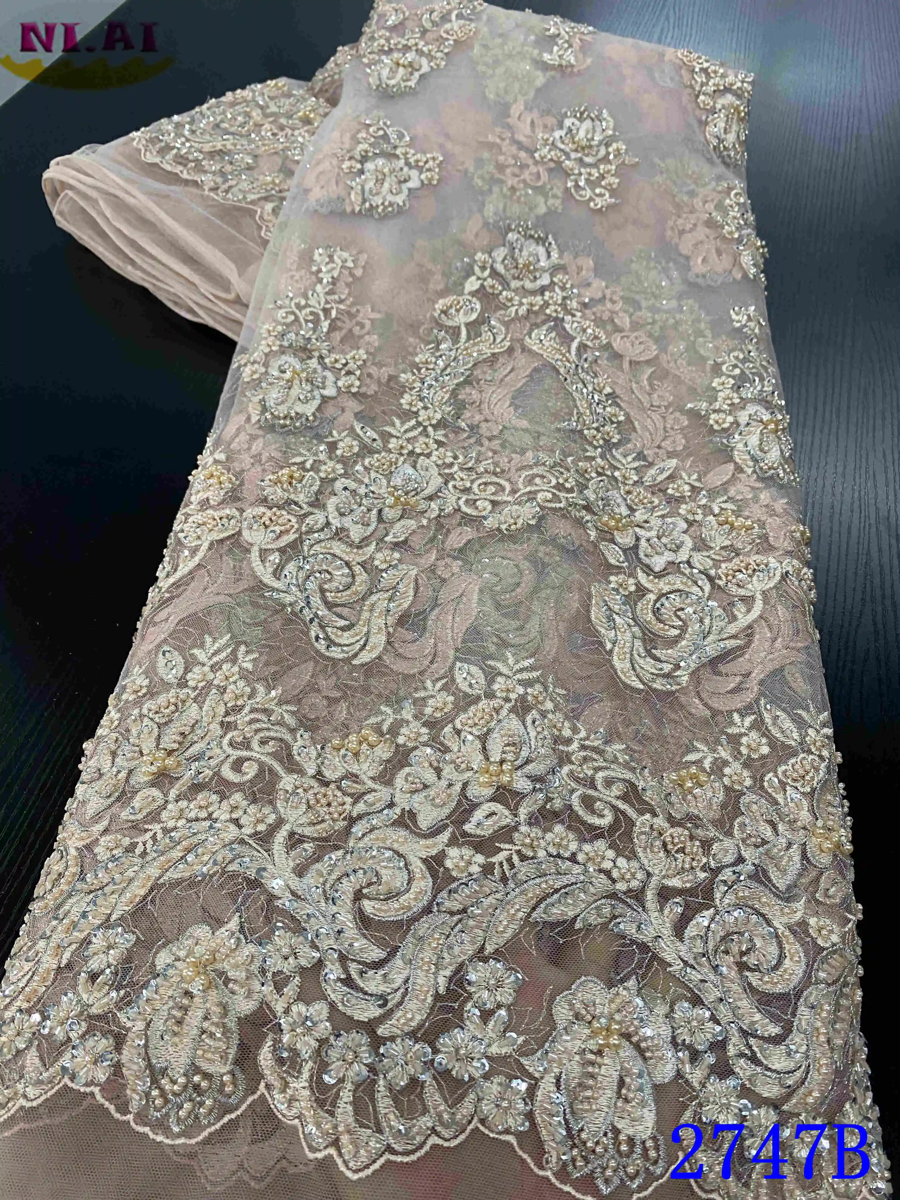 Африканская кружевная ткань NIAI ручной работы 2020 Высококачественная французская