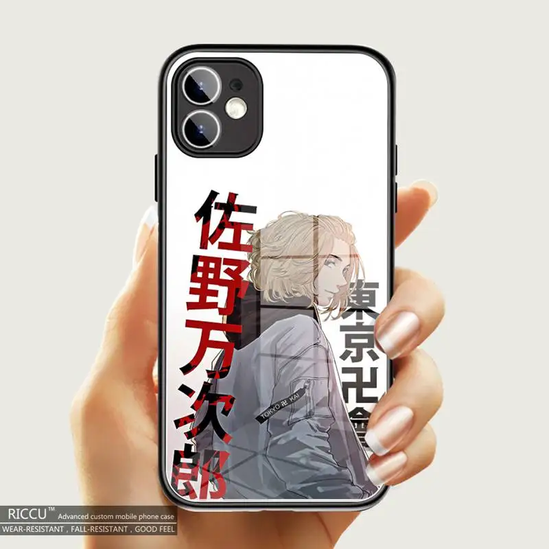 

Japan Anime Tokyo Revengers manjiro sano Phone Case Glass For iPhone 11 Pro XR XS MAX 8 X 7 6S 6 Plus SE 2020 12 Pro Mini Covers