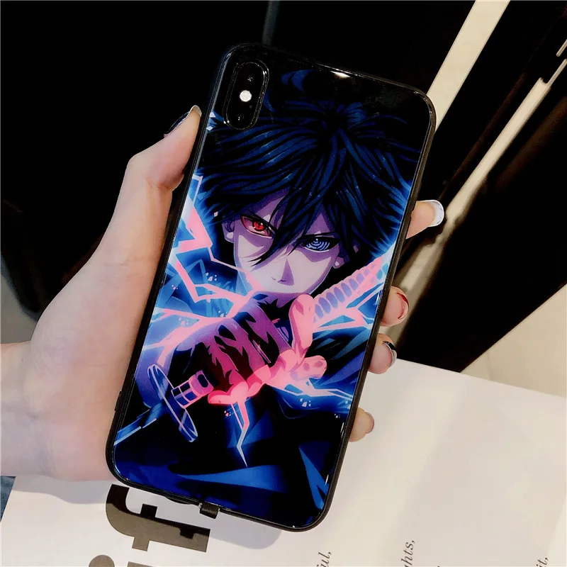 Роскошный светящийся чехол для телефона Naruto Sasuke Call Light Iphone11 Pro Max 8 7 6s 6 S Plus X Xr Xs