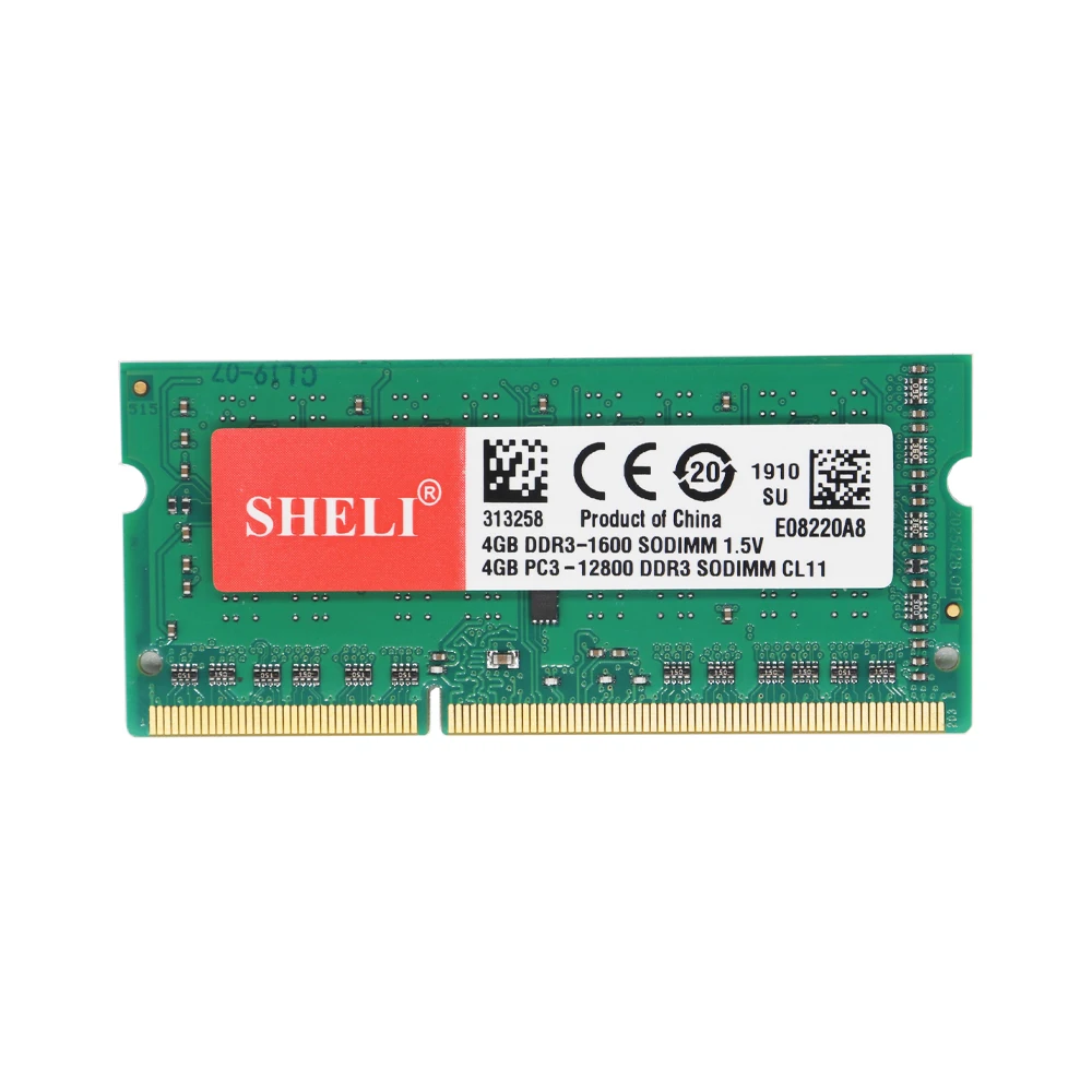 SHELI 4GB 1RX8 DDR3 12800 PC3 1600Mhz 1 5 V SODIMM RAM память ноутбука|Оперативная память| |
