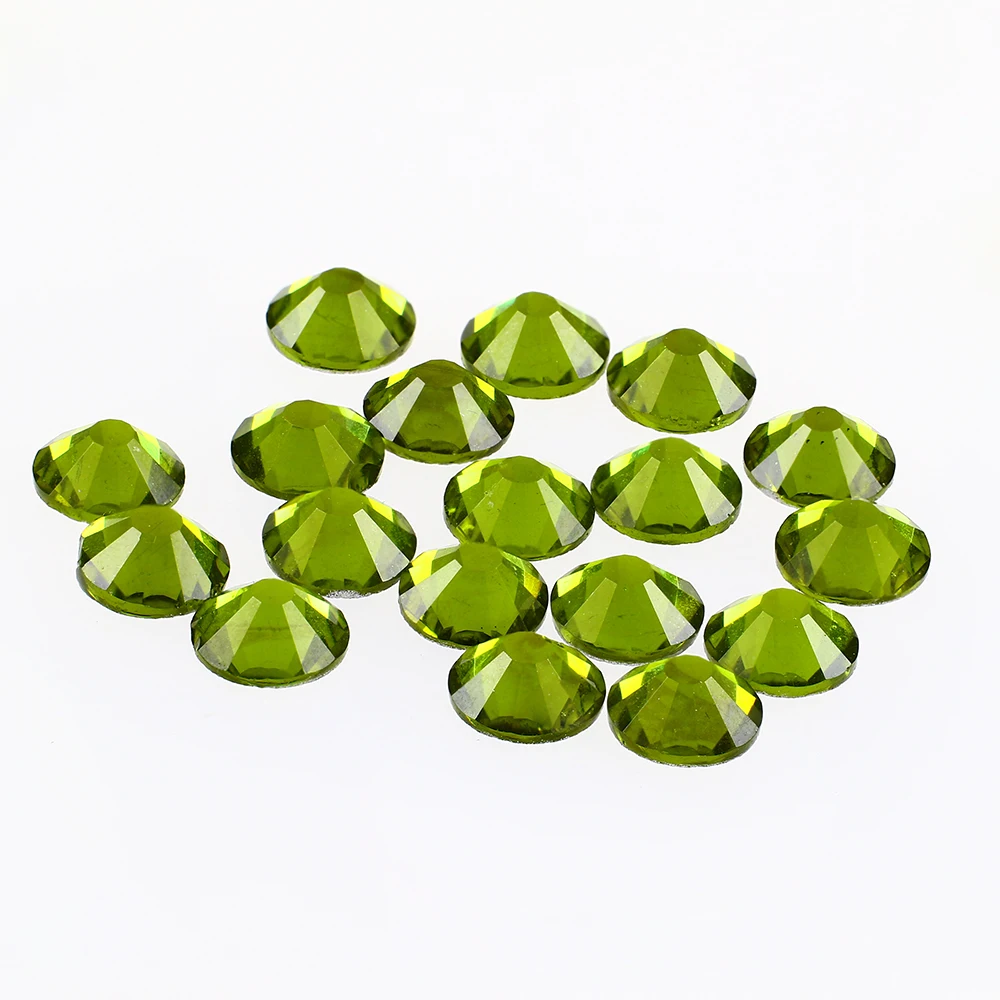 Стразы без горячей фиксации аппликация Блестящие кристаллы оливина страз камень