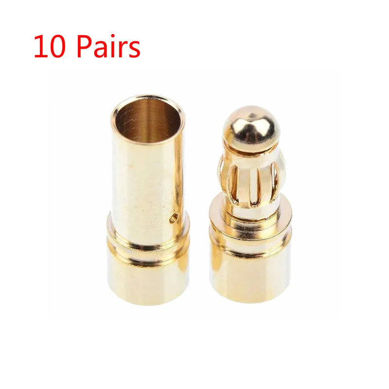 

10 Pairs 3.5mm Gold Plated Copper Banana Connecter Plug Male And Female For Motor ESC Plug