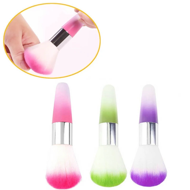 Кисть для румян пластиковая с коротким стержнем упаковка из ПВХ макияжа
