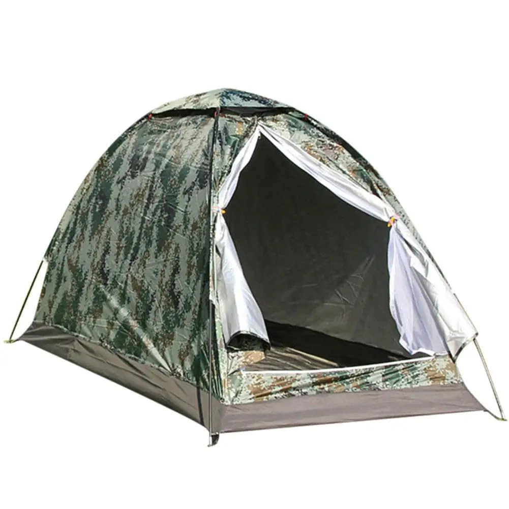 

Outdoor Camouflage Tent Portable Single Camping Trip Fishing Hiking Anti-ultraviolet Windproof Hand-built Single Tent