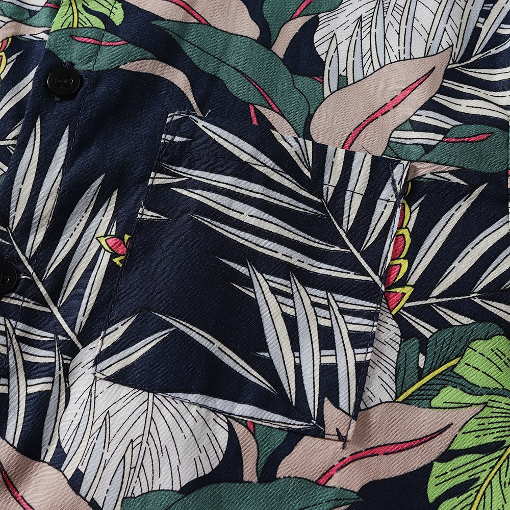 Kimocat/Одежда для маленьких мальчиков рубашка с короткими рукавами и цветочным