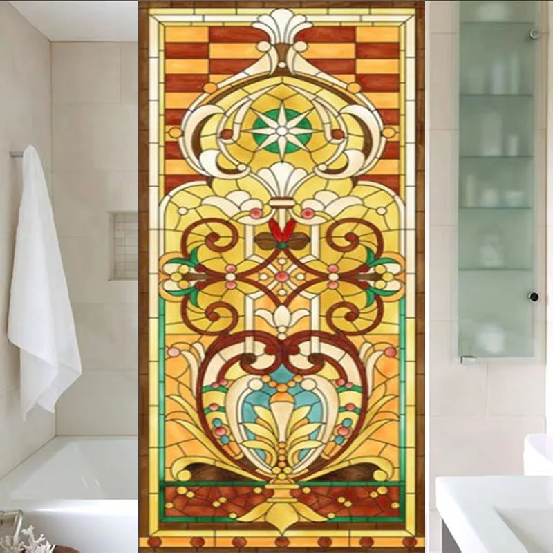 Изготовление размеров под заказ Винтаж Европейский Стиль оконная пленка