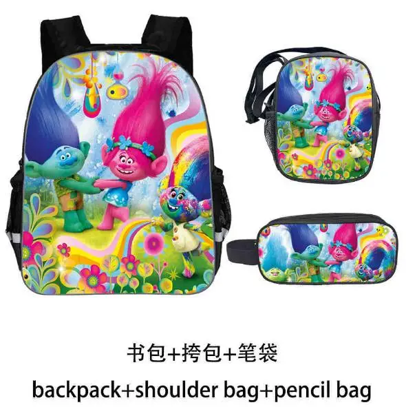 16 дюймовый мультяшный рюкзак с троллями для девочек подростков аниме Диппер ТВ