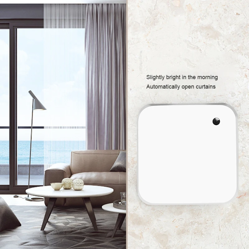 

Tuya ZigBee Smart Light Sensor Brightness Sensor Real-time Monitoring Scene Linkage Works With Smart Gateway Alexa Google Home