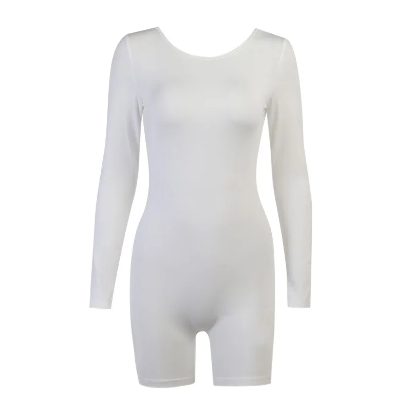 

2020 Casual Fitness Rompers Women Bodysuit Backless Long Sleeve Regular Jumpsuit Women Fashion Streetwear Outfits Overalls